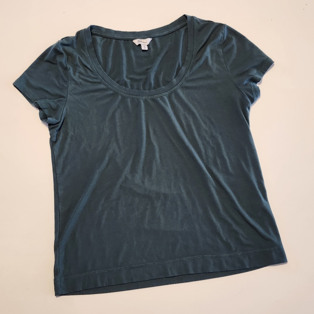 Reitmans Teal Short Sleeve Top